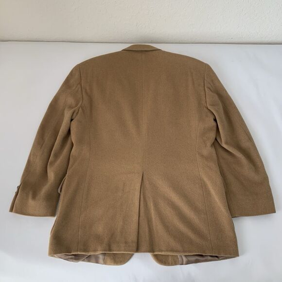 Stafford Wool Camel Hair Sport Coat Blazer Jacket Men 41R Tan Academia Regency - Picture 2 of 13
